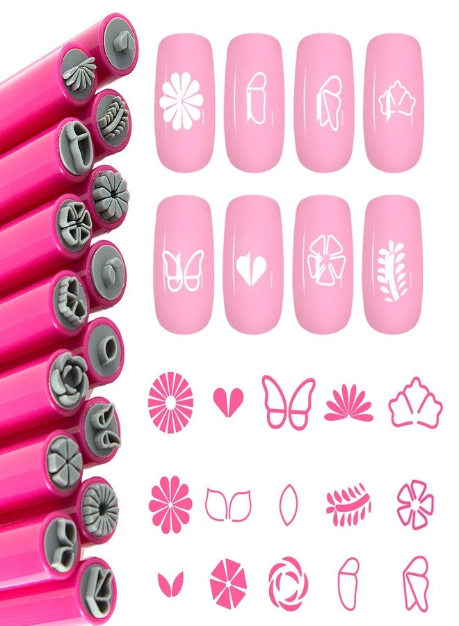 DANNEASY Nail Art Stamp Pen Set (15PCS), 3s Quick DIY Nail Design Tools - Easy to Use, Daisy Butterfly Flower Heart Nail Stamper Pens, Nail Art Decoration for DIY Salon Manicure Kit Nails Supplies - Image 1