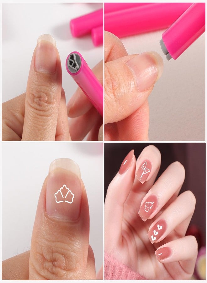 DANNEASY Nail Art Stamp Pen Set (15PCS), 3s Quick DIY Nail Design Tools - Easy to Use, Daisy Butterfly Flower Heart Nail Stamper Pens, Nail Art Decoration for DIY Salon Manicure Kit Nails Supplies - Image 3