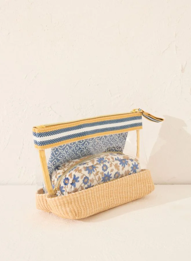 women'secret Pack Of 3 Flower Print Toiletry Bags