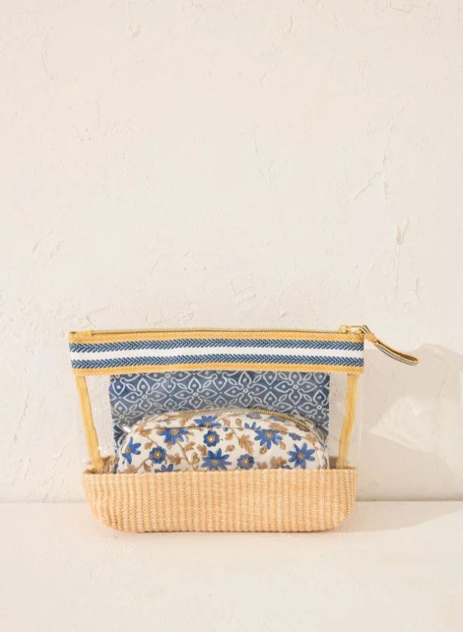 women'secret Pack Of 3 Flower Print Toiletry Bags