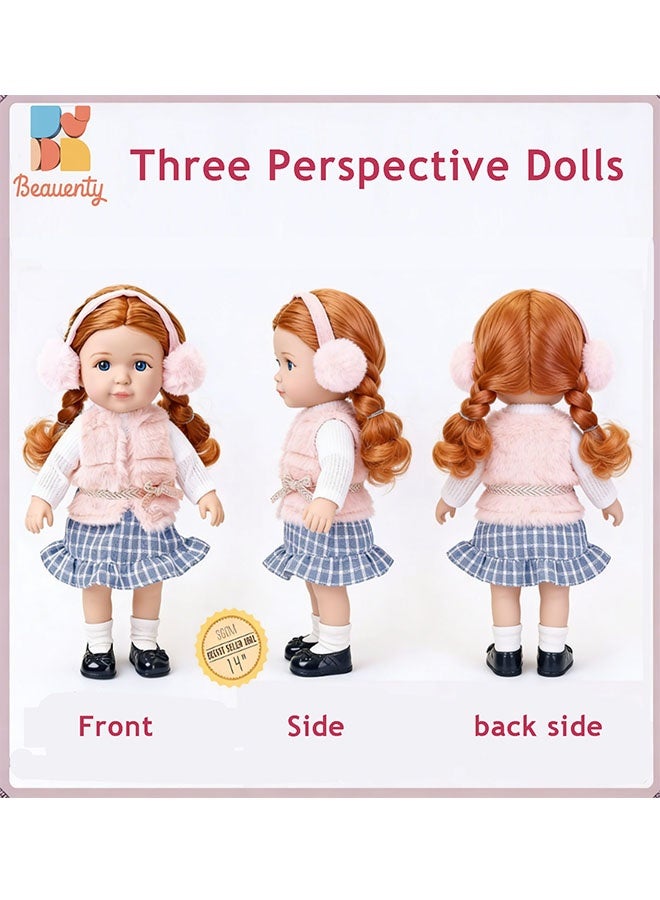 بيوينتي دمية الطفل المولودة من جديد 35CM واقعية دميات الأطفال حديثي الولادة الحيوية وزنها مع دمية السيليكون الناعمة بنات مع ملابس دمية اكسسوارات لسن 3+ - Image 4