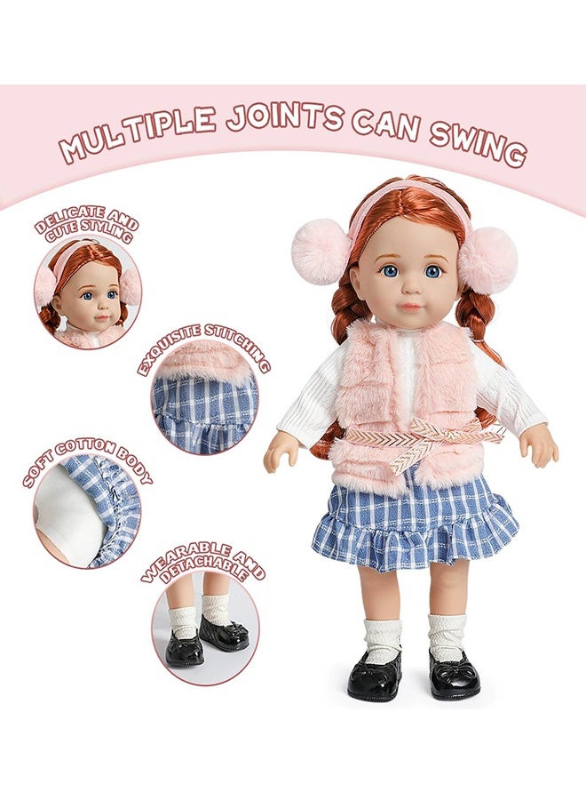 بيوينتي دمية الطفل المولودة من جديد 35CM واقعية دميات الأطفال حديثي الولادة الحيوية وزنها مع دمية السيليكون الناعمة بنات مع ملابس دمية اكسسوارات لسن 3+ - Image 2