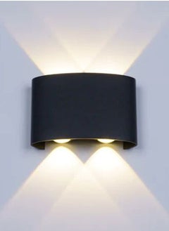 MODI 4*2W Modern LED Warm White Wall Light , IP65 Waterproof, 770lm, Up & Down Lighting - Black  - Image 2