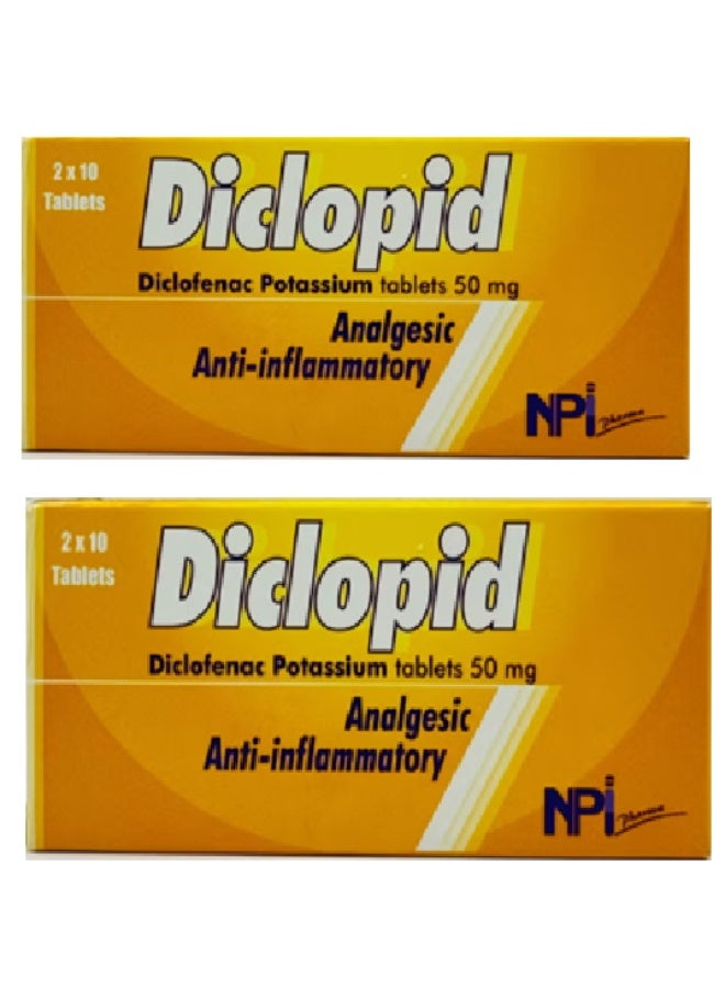 Diclopid 50Mg Tablets 20S Twin Pack