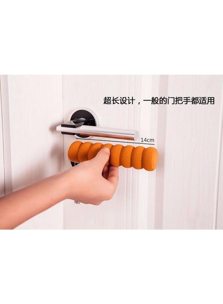 هوميرا غطاء مقبض باب مرن من الفوم بطول 14 سم مزود بمانع حركة مدمج لحركة سلسة للباب وحماية الجدار. سهل التركيب للاستخدام المنزلي. أنيق وعملي. - Image 4