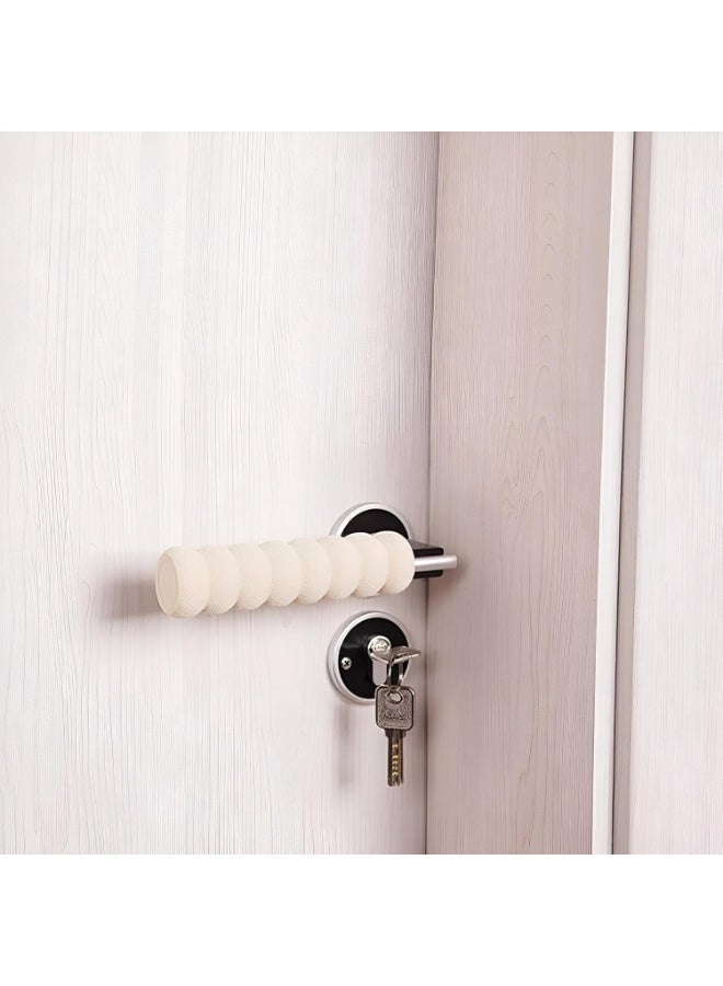 هوميرا غطاء مقبض باب مرن من الفوم بطول 14 سم مزود بمانع حركة مدمج لحركة سلسة للباب وحماية الجدار. سهل التركيب للاستخدام المنزلي. أنيق وعملي. - Image 3