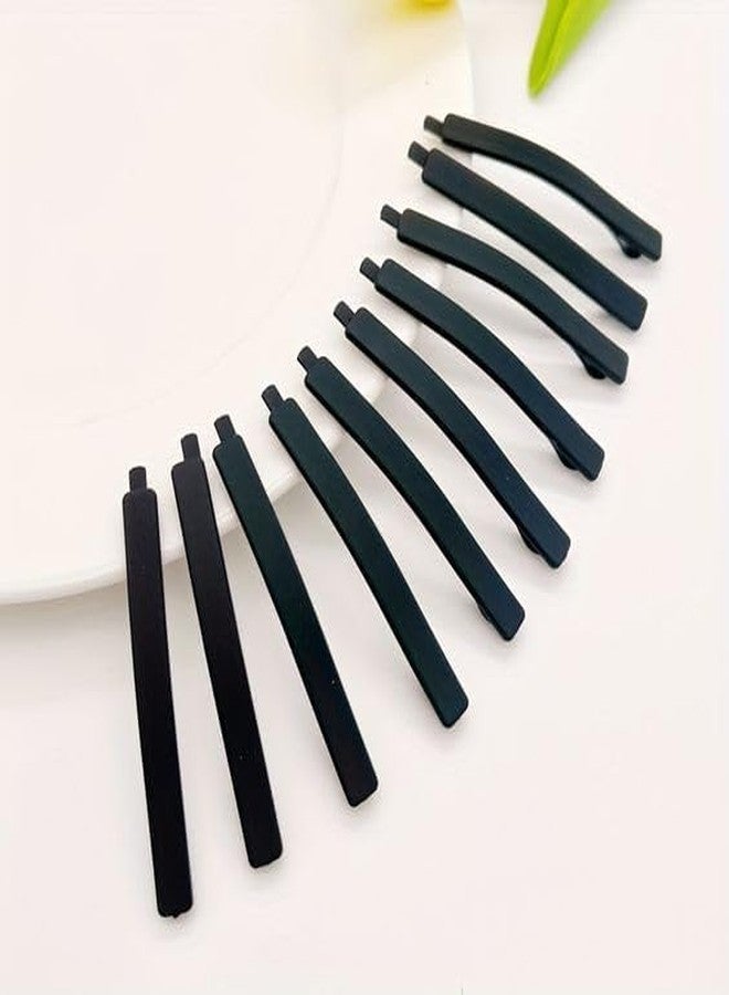 Dkriva® Bobby Pins, 10 pcs Brown Bobby Pins for Women, 3 Inch Matte Hair Pins, Acrylic Barrette, Morandi Thin Bobby Pin, Korean Hair Accessories, Minimalist Clip (Multi Color) - Image 1
