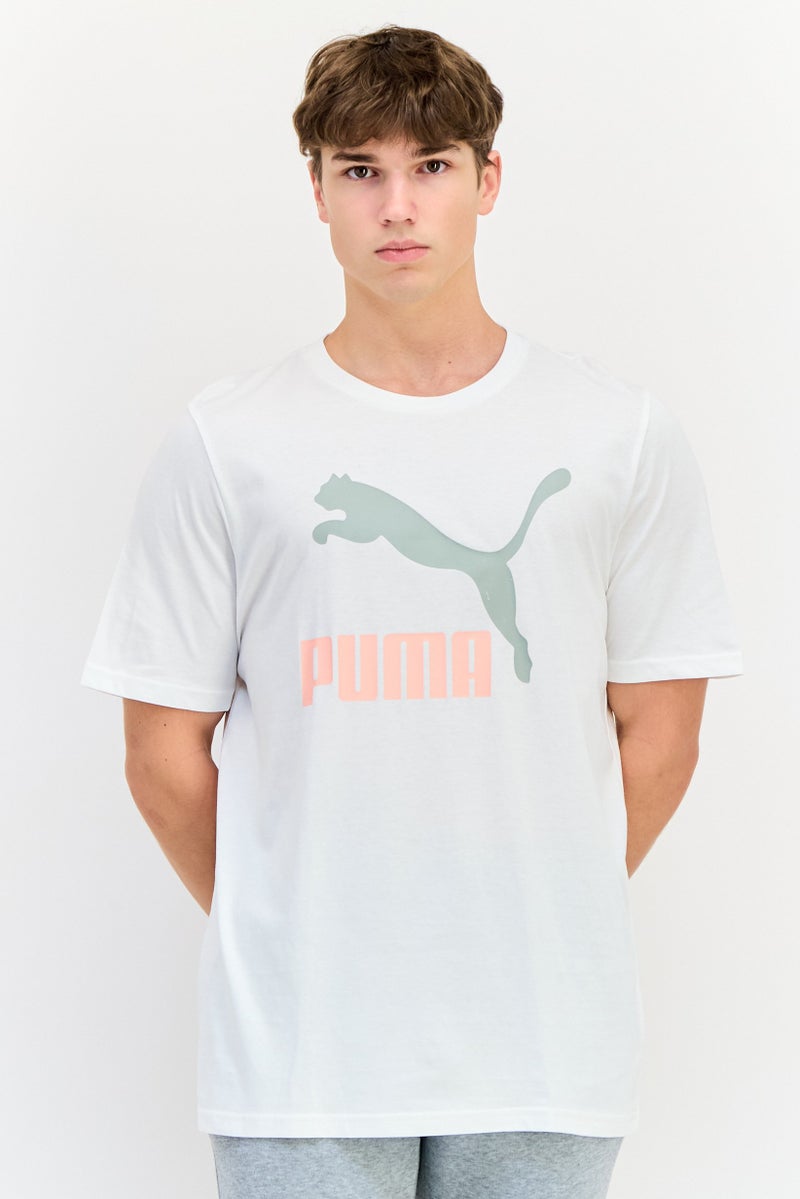 PUMA Men Sportswear Fit Short Sleeve Outdoor T-Shirt, White - Image 1