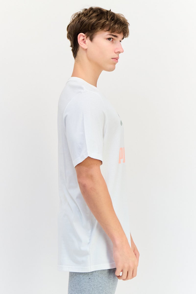 PUMA Men Sportswear Fit Short Sleeve Outdoor T-Shirt, White - Image 2