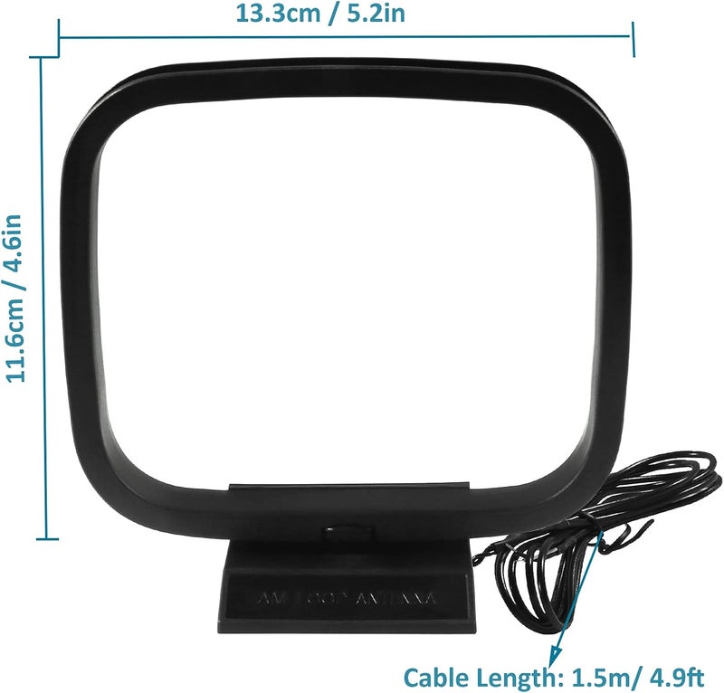 AEDIKO AM Loop Antenna 2 Pin Bare Wire Antenna for Indoor Radio Bluetooth Home Stereo Receiver AV AudioTheater - Image 2