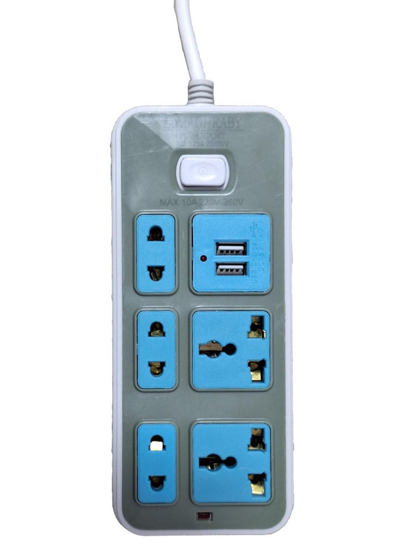 مشترك كهرباء- 2500 وات 240 فولت/10 امبير، منفذين يو اس بي 5 فولت 2.1 امبير - Image 1