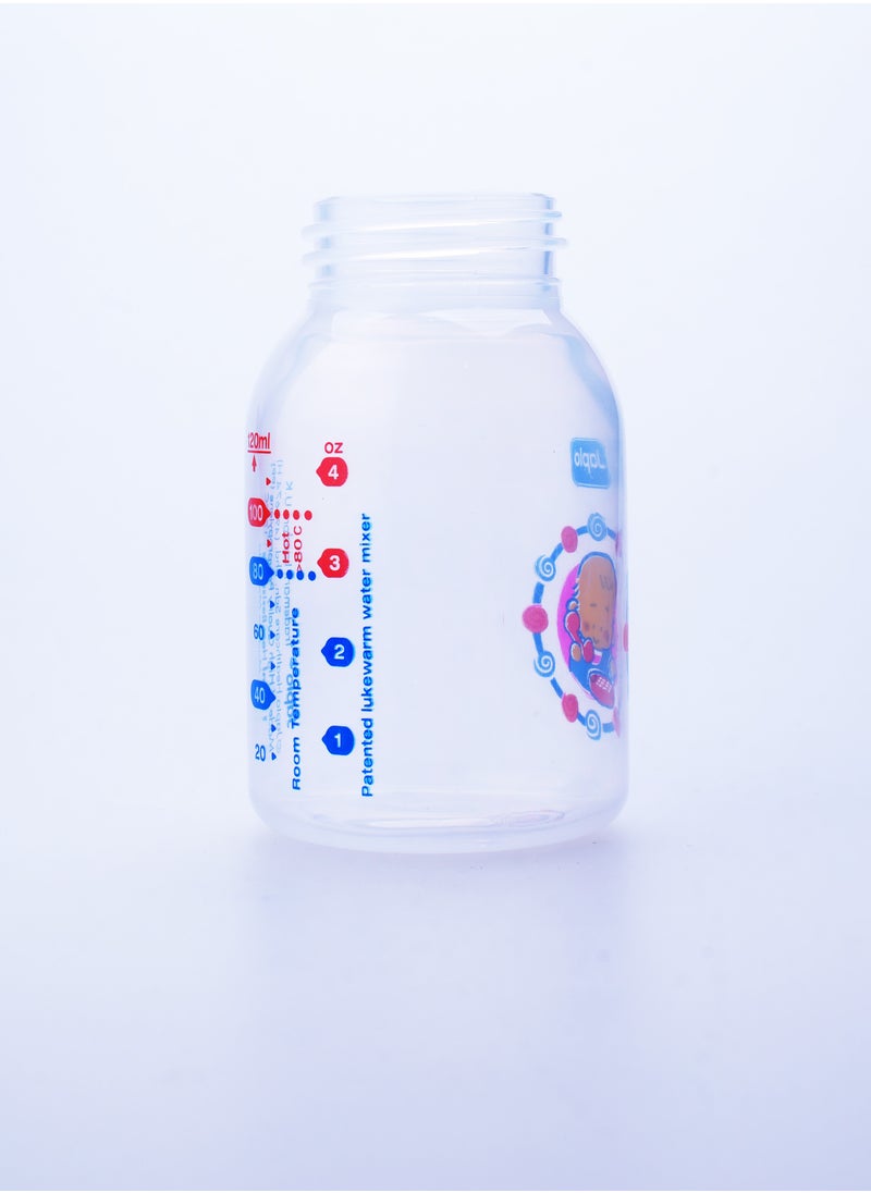 Japlo - Round feeding bottle for babies with anti-colic nipple and lukewarm water mixer, size 150 ml RD150 (assorted) - Image 1
