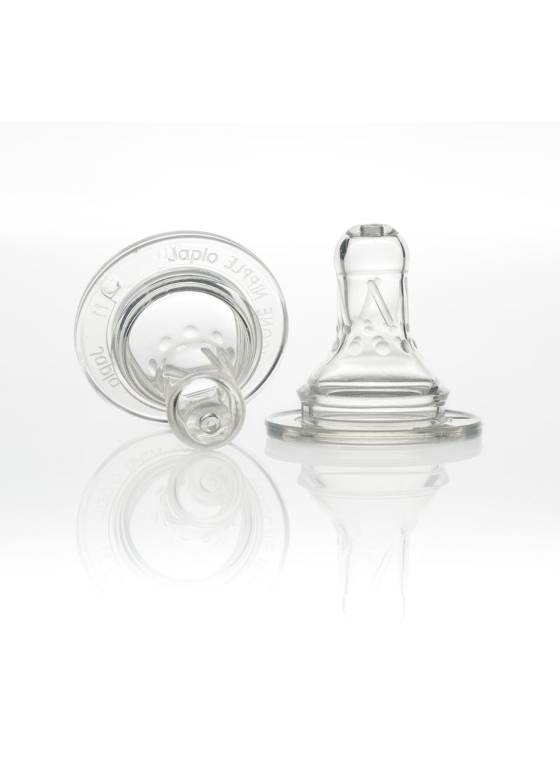 Japlo - Round feeding bottle for babies with anti-colic nipple and lukewarm water mixer, size 150 ml RD150 (assorted) - Image 1