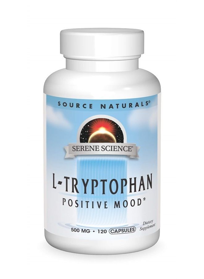 Source Naturals Serene Science L-Tryptophan, Positive Mood*, 500 mg - 120 Capsules - Image 1