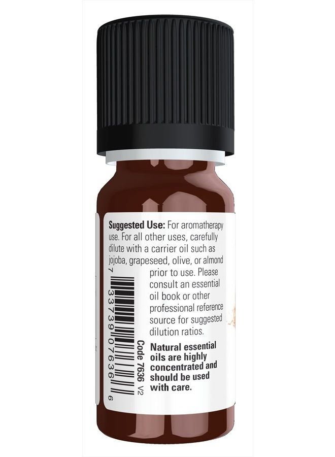 Now Foods NOW Essential Oils, Vetiver Oil, Woodsy Aromatherapy Scent, Steam Distilled, 100% Pure, Child Resistant Cap, 10-mL  - Image 3