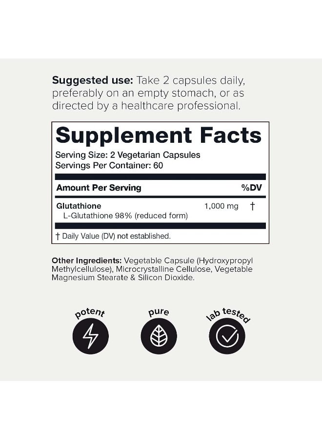 Toniiq كبسولات الجلوتاثيون عالية القوة 1000 ملغ مع تركيبة مركزة - 120 قطعة - Image 2