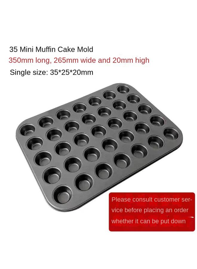 Bluejw 35 Even 48 Even Cups Mini Cake Mold High Temperature Resistant Muffin Cake Mold Crispy Chiffon Sponge Cake Baking Art - Image 1