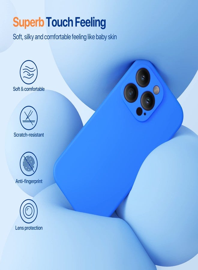 Miracase Designed for iPhone 14 Pro Max Phone Case with Screen Protector,[Upgraded Enhanced Camera Protection],Shockproof Liquid Silicone Case with Microfiber Lining,6.7 inch(Mediterranean Blue) - Image 3