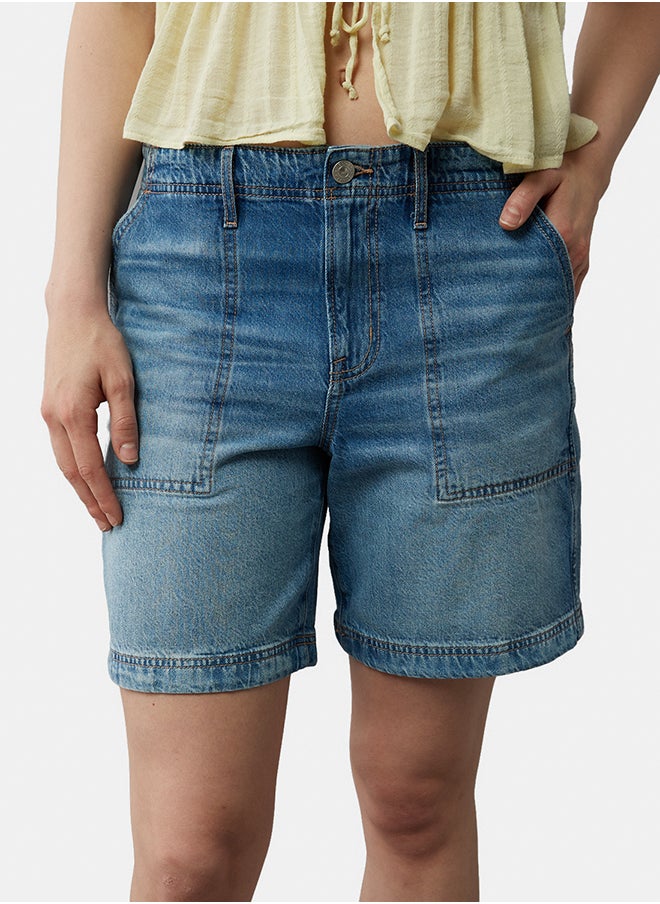 American Eagle - AE Strigid 8" Perfect Denim Bermuda Carpenter Short - Image 1