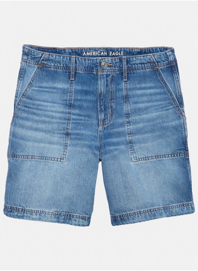 American Eagle - AE Strigid 8" Perfect Denim Bermuda Carpenter Short - Image 1