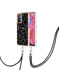 HuHa Case Cover For OPPO A74 / A93 5G / A54 5G / A93s 5G Electroplating Dual-side IMD Phone Case with Lanyard Equation 