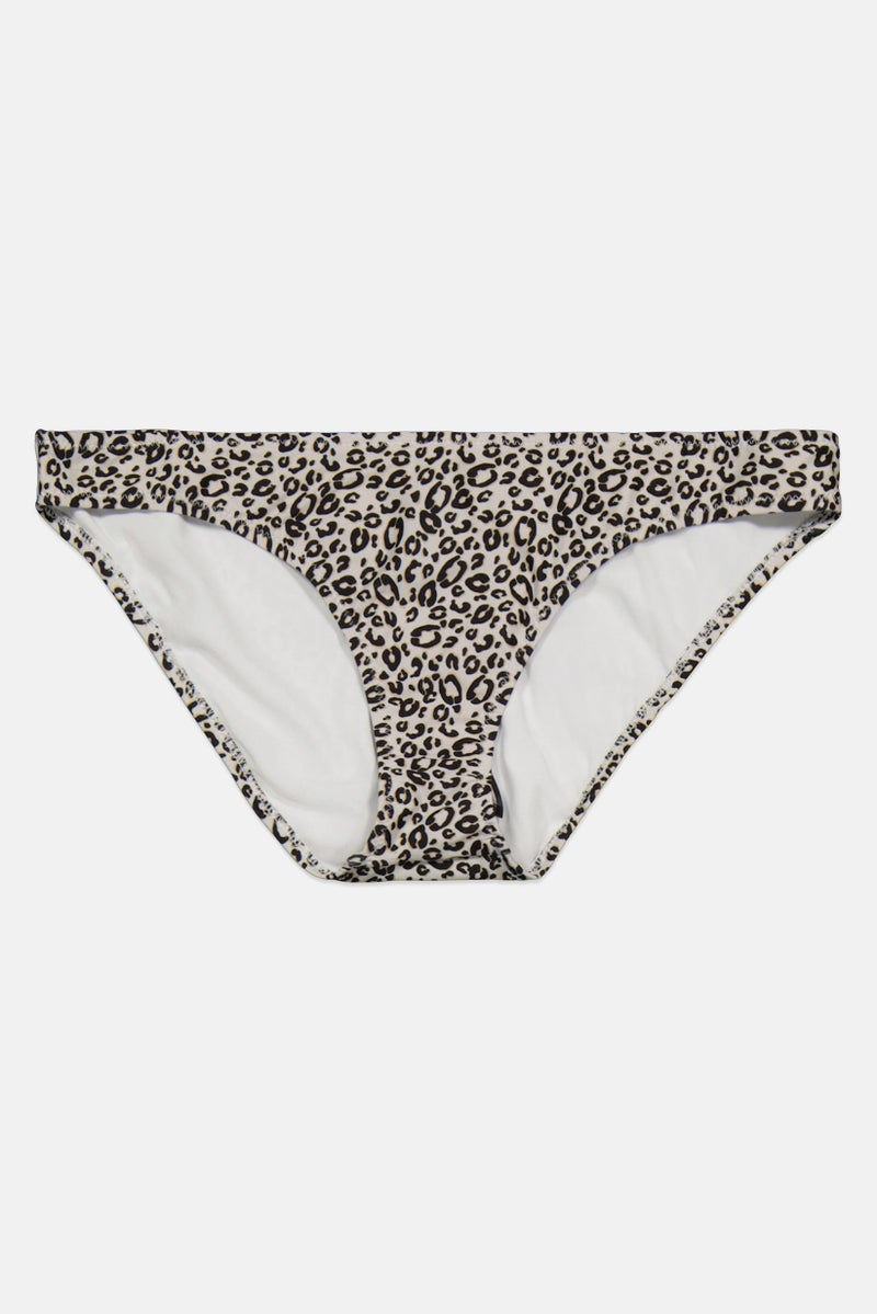 DOROTHY PERKINS Women Animal Print Bikini Bottom, Black  - Image 1