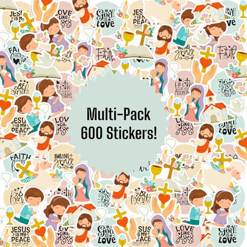 Joyful Artistry 600 PCS Christian Stickers Religious Stickers for Kids Prayer Board Supplies Christian Party Favors and Jesus Stickers 600 - Image 1