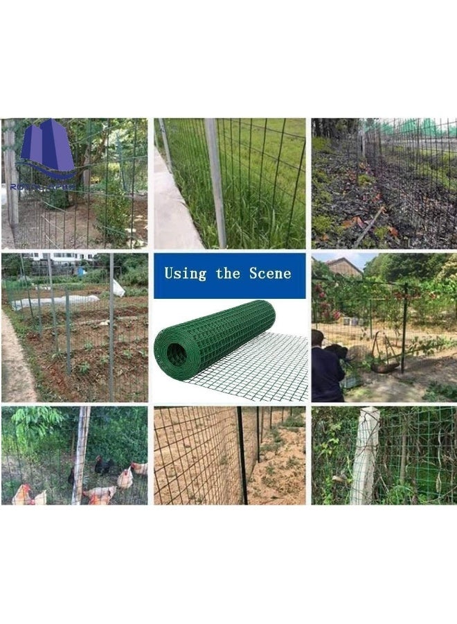 Royal Apex Wire Mesh Fencing, Galvanized PVC Coated Garden Fencing Green Steel Nets for Farming Plant Fence, Barriers Chicken Wire Fence and Animals Aviaries Hen-houses Small (22MM X 4 Feet x 3 Meter) - Image 4