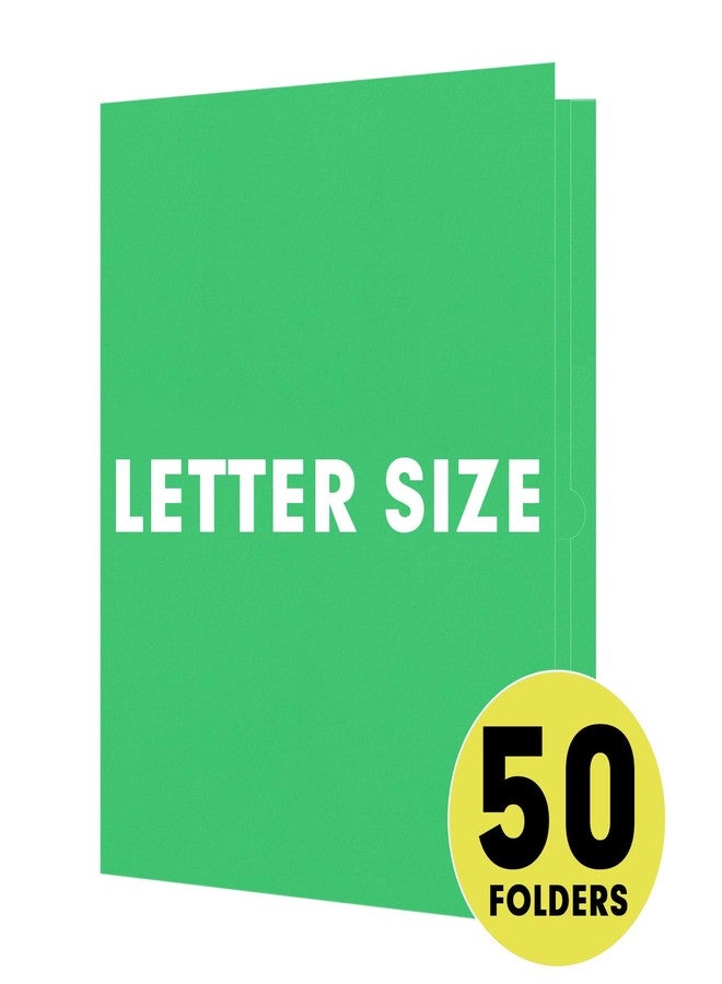 RAZCC Two Pocket Folders, 50 Pack 2Pocket Folders Fit Letter Size Paper, Paper Folders with Pockets for School Office Business Home, Green - Image 4
