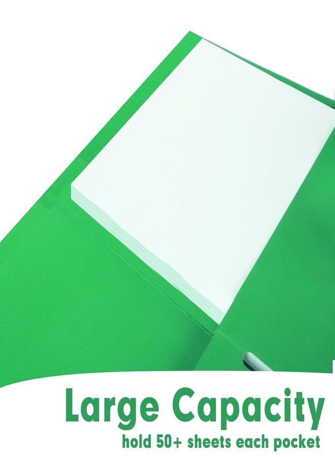 RAZCC Two Pocket Folders, 50 Pack 2Pocket Folders Fit Letter Size Paper, Paper Folders with Pockets for School Office Business Home, Green - Image 5