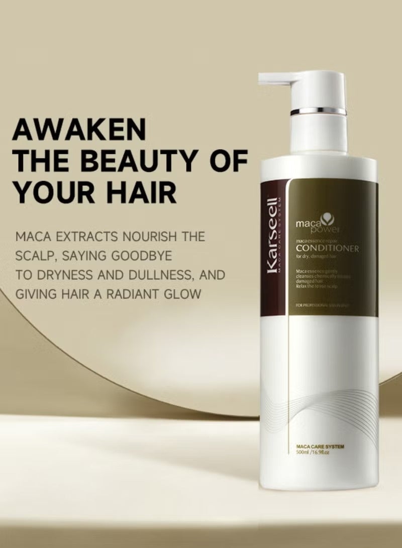 Karseell Argan Oil Deep Restoring Conditioner – Intensive Repair and Hydration for Dry, Damaged, and Color-Treated Hair – Enriched with Moroccan Argan Oil – 500ml - Image 3