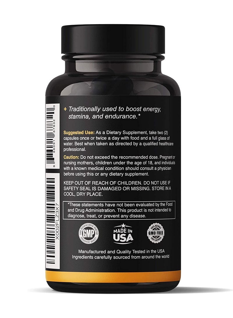 Black, Red & Yellow Maca Root 1500mg Extra Strength - 120 Capsules