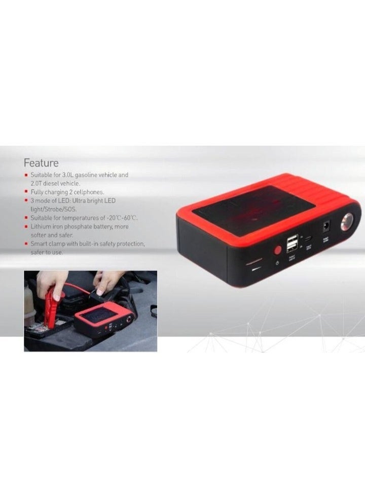 REBENUO Portable lithium battery, power bank, 12V safe car jump starter, optional mini car jump starter - Image 2