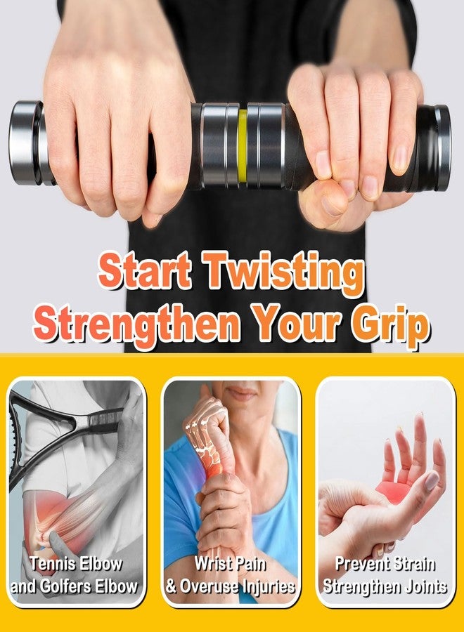 Coniflor Forearm Strengthener and Wrist, Adjustable Resistance for Hand, Wrist & Forearm Strengthener with All-Metal Build, Portable Wrist Roller Exercise Equipment for Home Gym - Image 3