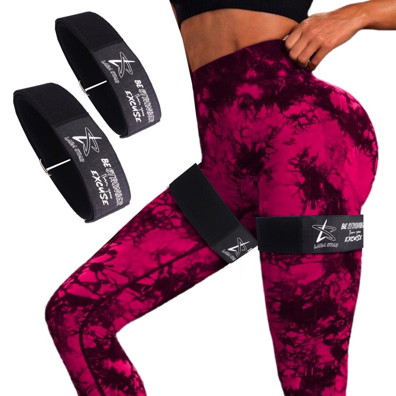 LARA STAR BFR Occlusion Bands for Women Glutes,Blood Flow Restriction Bands for Legs, Butt & Hip Building, Workouts, Best Fabric Resistance Bands for Squat Butt & Thigh - Image 1