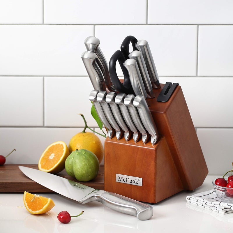 McCookÂ® Knife Sets, German Stainless Steel Kitchen Knife Block Sets with Built-in Sharpener - Image 5