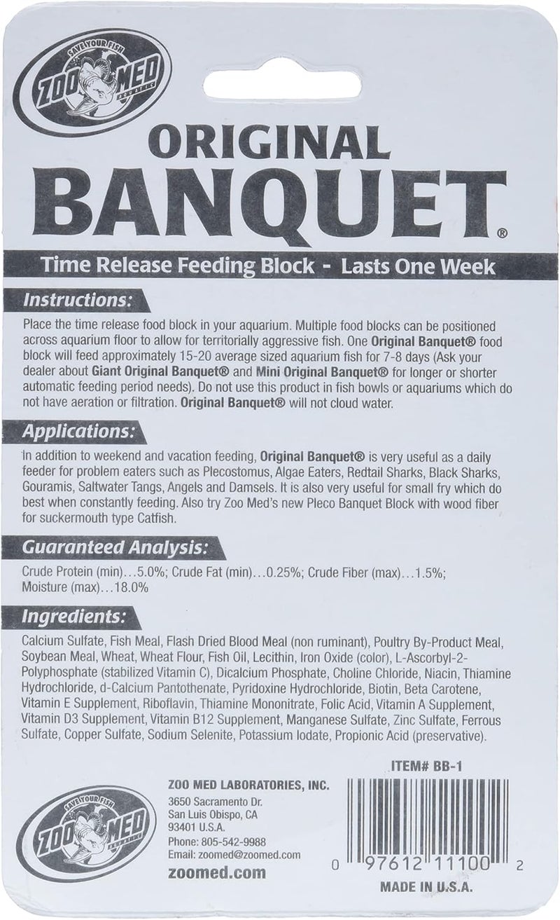 Zoo Med Original Banquet Time Release Feeding Block for Fish, 0.45-Ounce - Image 2