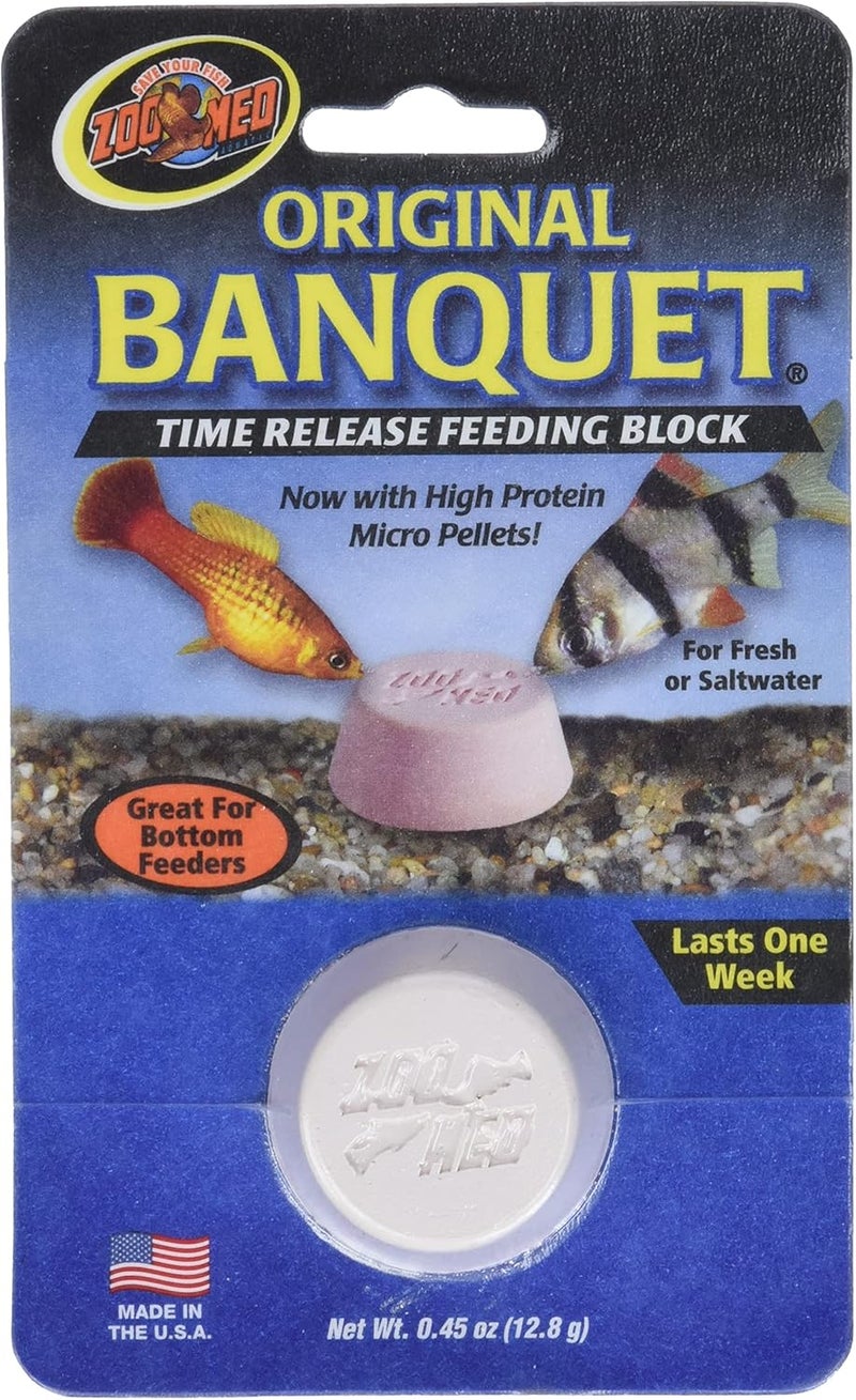 Zoo Med Original Banquet Time Release Feeding Block for Fish, 0.45-Ounce - Image 1