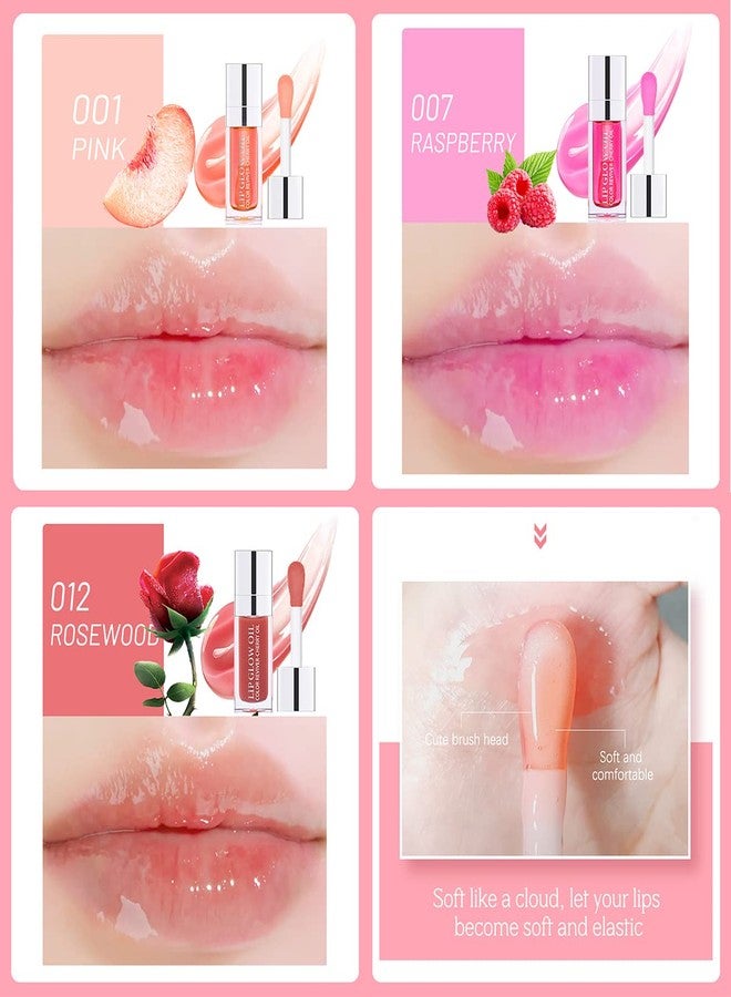 Alisesun 3 Set Lip Oil Hydrating Tinted Lip Balm, Plump Lip Gloss Lip Care Transparent Toot Lip Oil Tinted, Nourishing Repairing Lightening Lip Lines Lip Care Products - Image 3