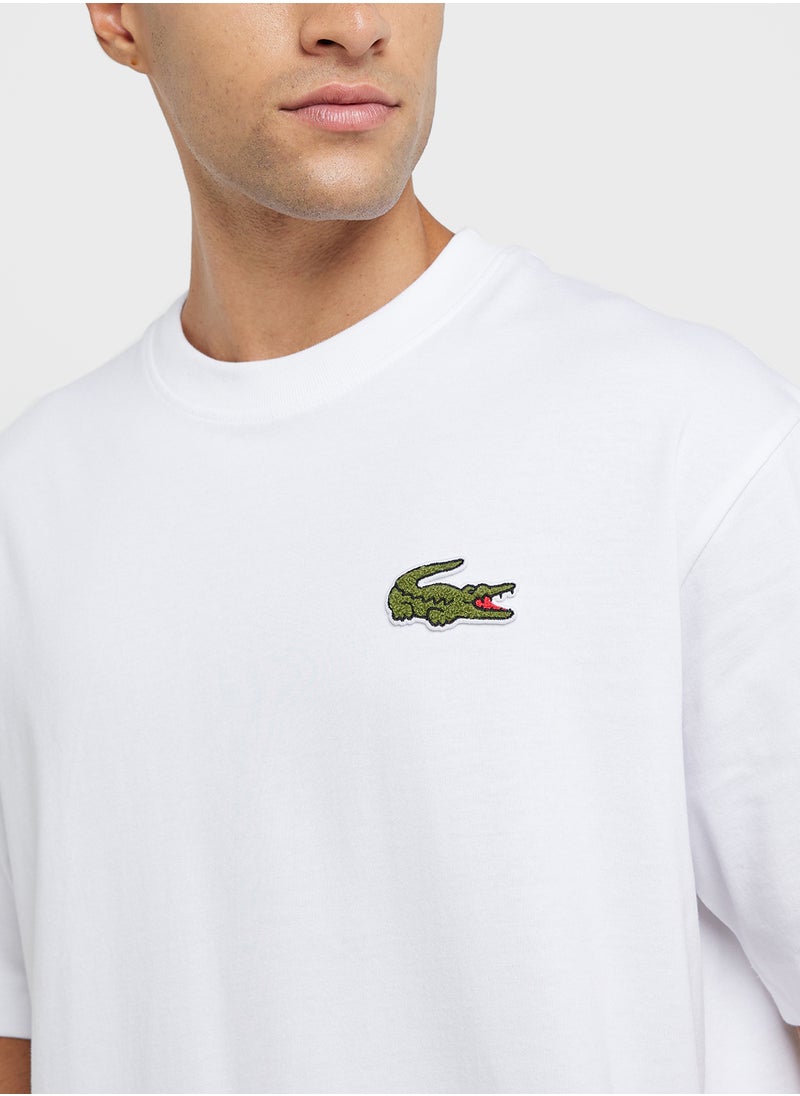 LACOSTE - Graphic Short Sleeve Crew Neck T-Shirt - Image 1