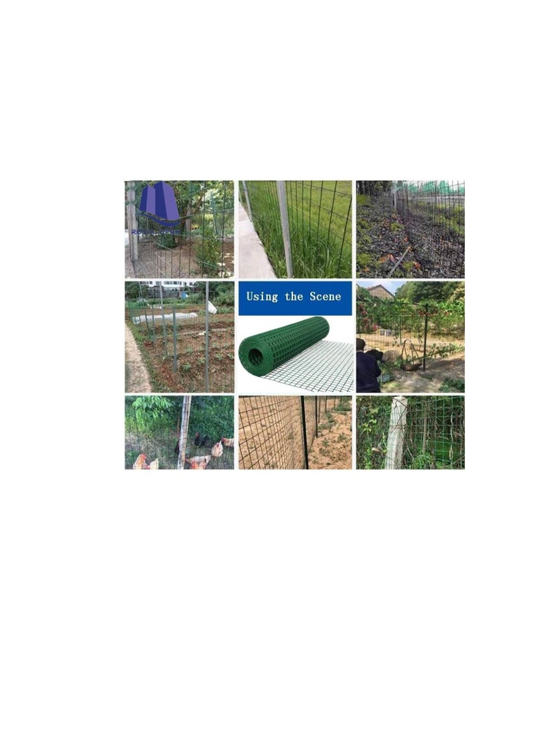 ROBUSTLINE Robustline Wire Mesh Fencing, Galvanized PVC Coated Garden Fencing, Green Steel Nets for Farming Fence, Plant Chicken Wire Fence and Animals Hen-houses Small (3.67 Mtr ) (3/4" X 4FT X 12FT X 19MM)  - Image 3