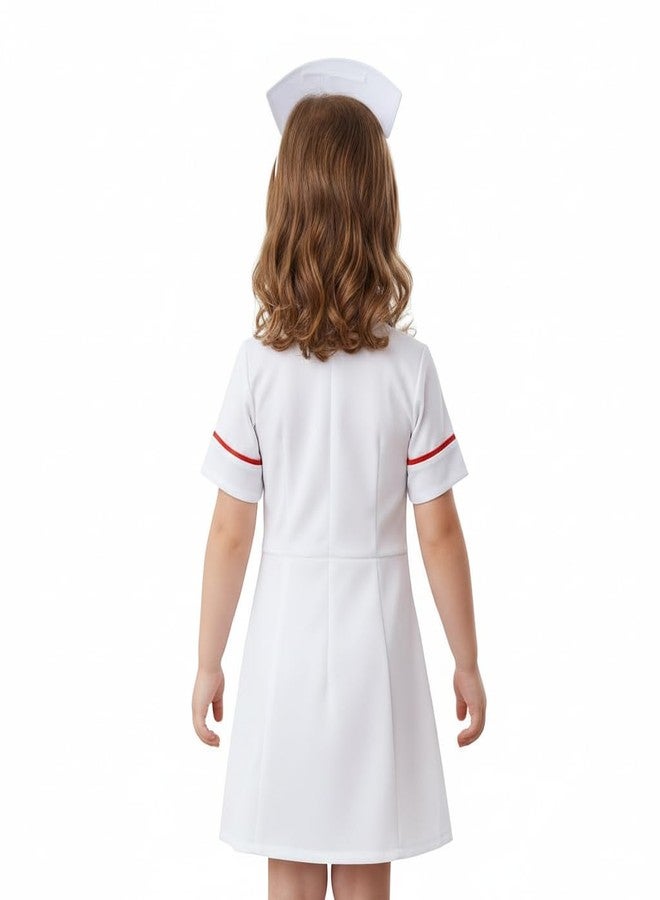 QuickBazaar Kids Nurse Dress Costume With Injection, Mask, Stethoscope, Headgear | Fancy Dress Costume For Kids (6-7 Years) - Image 2