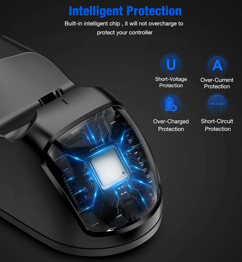 SCIENISH PS4 Dual Shock Controller Dual USB Charging Charger Docking Station for PS4/PS4 Slim/PS4 Pro Controller - Image 5