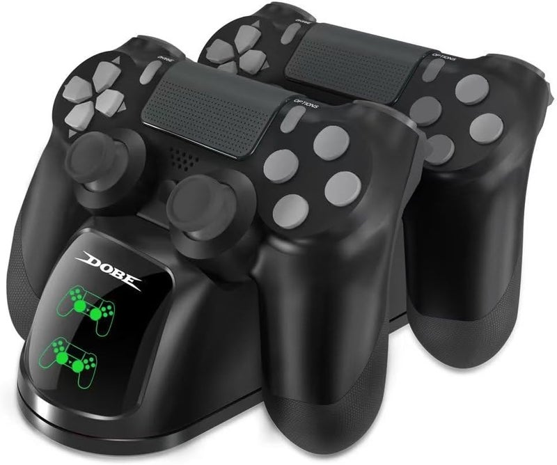 SCIENISH PS4 Dual Shock Controller Dual USB Charging Charger Docking Station for PS4/PS4 Slim/PS4 Pro Controller - Image 1
