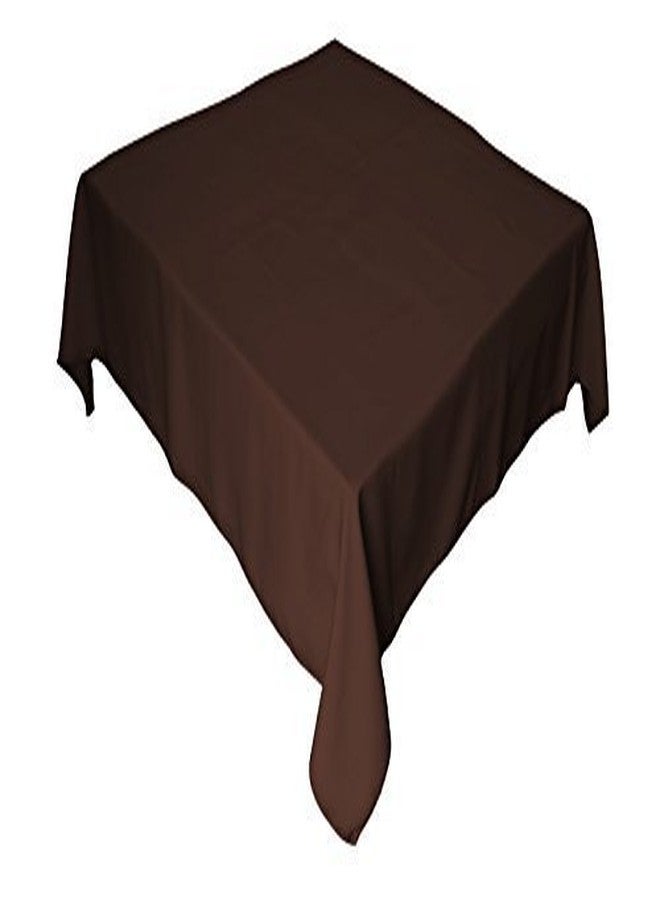 LA Linen Polyester Poplin Washable Square Tablecloth, Stain and Wrinkle Resistant Square Table Cover 52x52, Fabric Table Cloth Square for Dining, Kitchen, Party, Holiday 52 by 52-Inch, Brown - Image 2