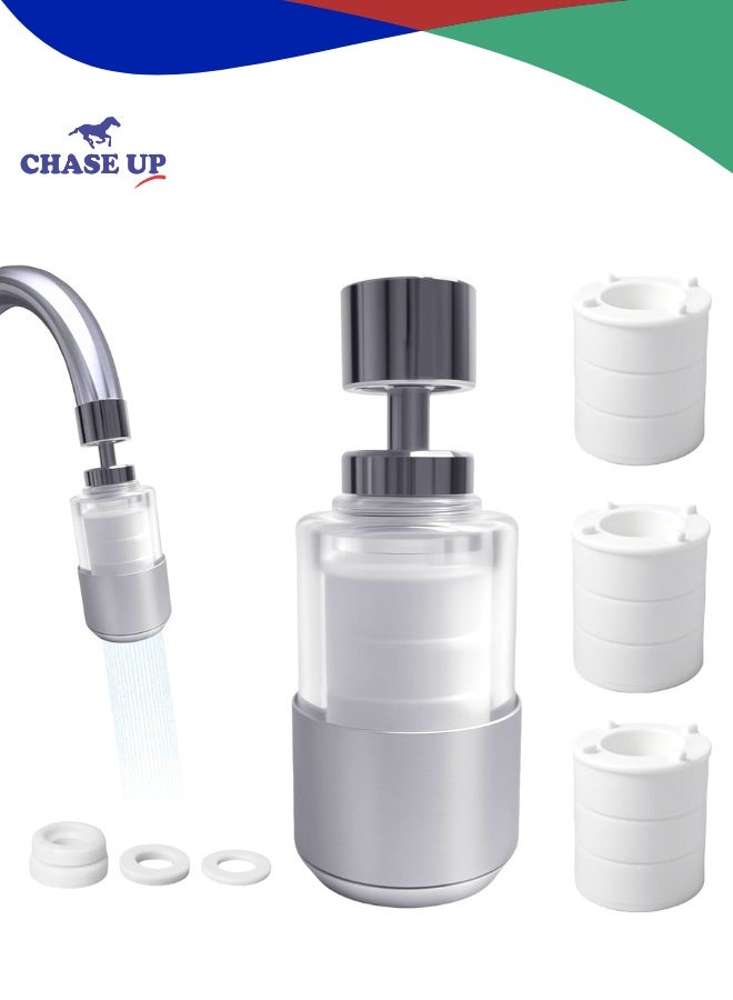 Chase Up Faucet Water Filter for Kitchen Sink – Purifier with Stainless Steel Connector, Removes Chlorine & Heavy Metals – Ideal for Hard Water Homes, Clean Drinking, Easy Install - Image 1