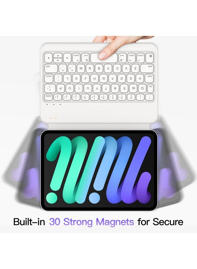 HOU Keyboard Case for iPad Mini 7th (A17 Pro, 2024) & 6th (2021) 8.3-inch, Ultra Slim Folio Type of Keyboard, Power Display, Magnetic Protective Cover Support iPad Mini 6/7 - Image 5