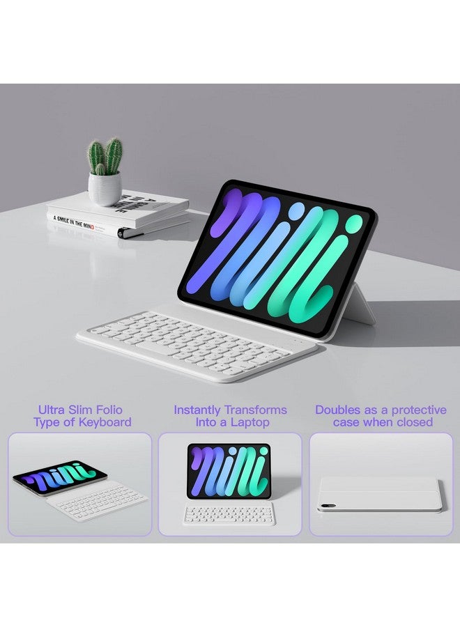 HOU Keyboard Case for iPad Mini 7th (A17 Pro, 2024) & 6th (2021) 8.3-inch, Ultra Slim Folio Type of Keyboard, Power Display, Magnetic Protective Cover Support iPad Mini 6/7 - Image 3