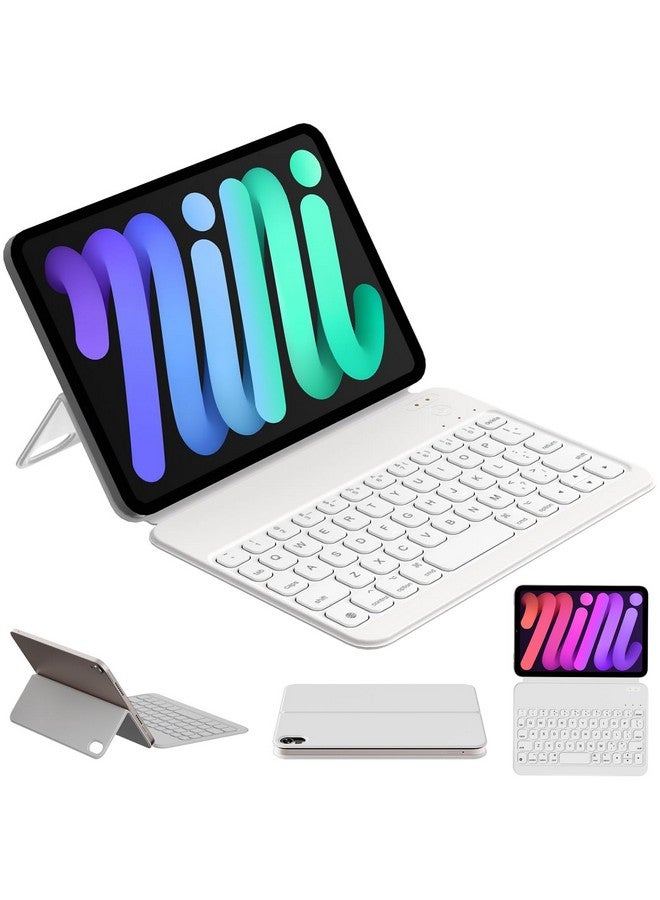 HOU Keyboard Case for iPad Mini 7th (A17 Pro, 2024) & 6th (2021) 8.3-inch, Ultra Slim Folio Type of Keyboard, Power Display, Magnetic Protective Cover Support iPad Mini 6/7 - Image 1