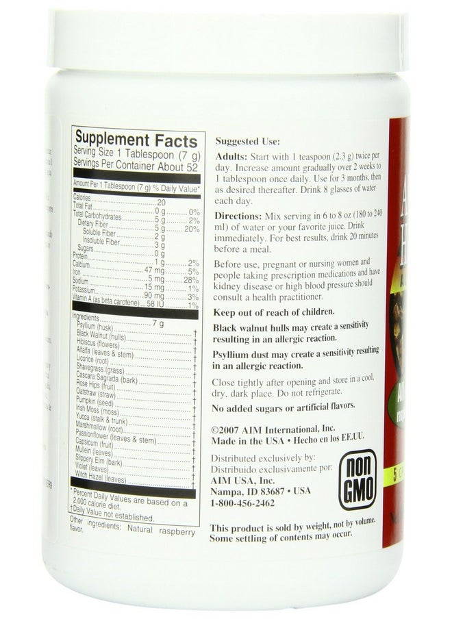 AIM Herbal Fiberblend Raspberry Powder 13 oz.